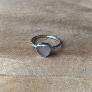Zilveren seaglass ring (maat 50)