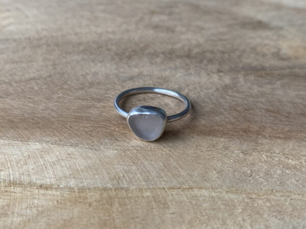 Zilveren seaglass ring (maat 50)